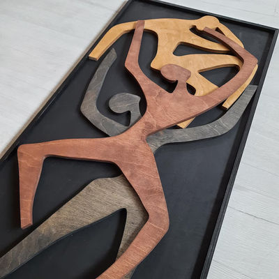 Houten wand hangend huis verwarming geschenk menselijk hout verticale wandkunst