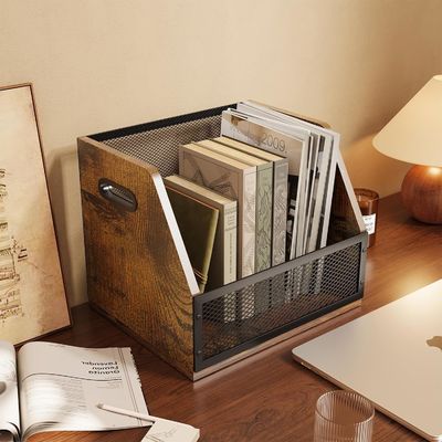 Retro Bruin Vinyl Record Storage Box voor Robuuste LP Record Kist en Functioneel Ontwerp