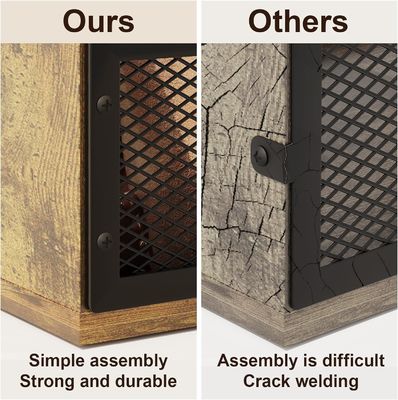 Retro Bruin Vinyl Record Storage Box voor Robuuste LP Record Kist en Functioneel Ontwerp