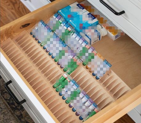 Opberghouders Racks Solid Birch Wood Drawer Installatie voor ruimtebesparende oplossingen