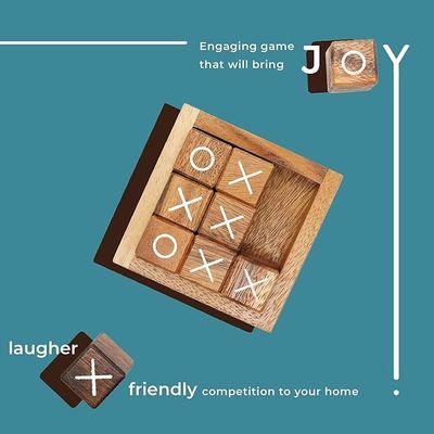 Handgemaakte 4 inch houten Tic Tac Toe koffie tafel voor bureau en woonkamer decoratie