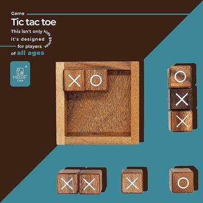 Handgemaakte 4 inch houten Tic Tac Toe koffie tafel voor bureau en woonkamer decoratie
