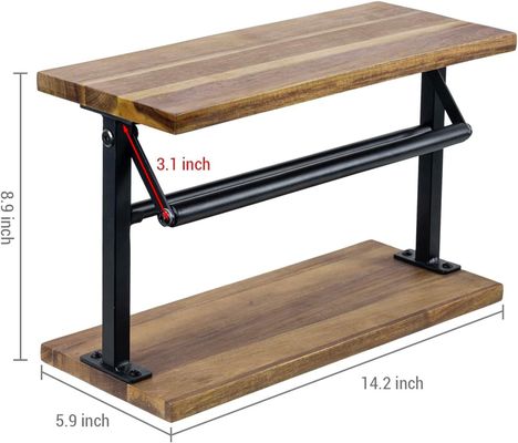 Verbeter uw keuken met deze solide acacia hout papieren handdoekhouder en top display plank