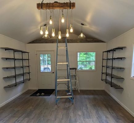 Houten industriële wandmontage ijzeren buisplank voor doe-het-zelf Open kantoorkamer Keuken boekenplank