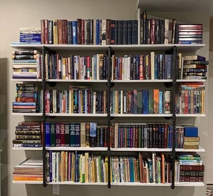 Houten industriële wandmontage ijzeren buisplank voor doe-het-zelf Open kantoorkamer Keuken boekenplank