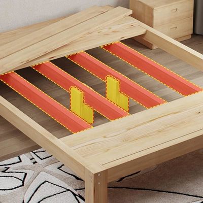 Standaard houten bed frame met aangepast voordeel