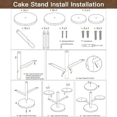Op maat gemaakte ontwerpen 4 Tier Bamboe Cupcake Stand voor feest Fruit Snacks Serveren Tray