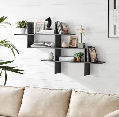 Huisplanten Decoratie Op maat gemaakte opslag Twee-laagse muurplank voor woonkamermeubelen