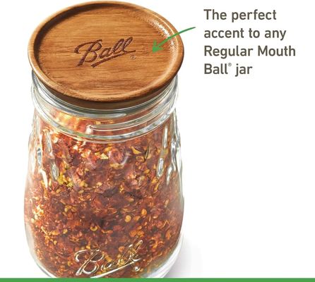 Op maat gemaakte balpot Houten deksels Gewoon bruin met bamboe deksels in houten plain kleur