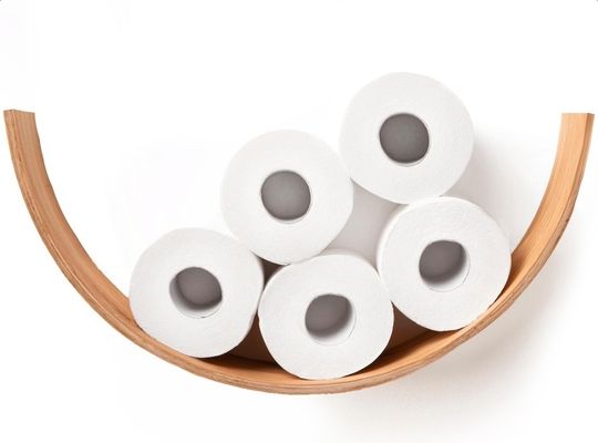 Boog houten plank toiletpapierhouder De perfecte combinatie van vorm en functie