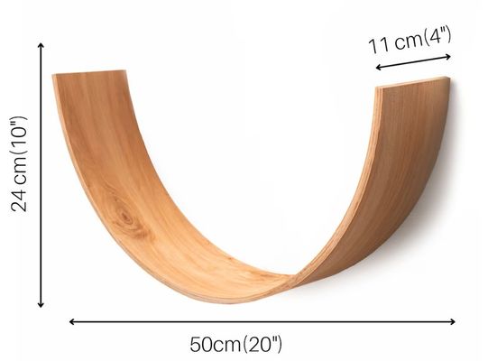 Boog houten plank toiletpapierhouder De perfecte combinatie van vorm en functie