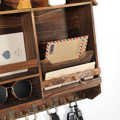 Verbeter uw ingang met onze BAMBOO muur sleutel en posthouder 41x13.5x2cm