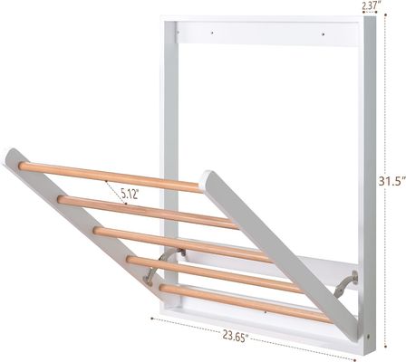 Multifunktioneel opvouwbaar houten kledingdroger Racks Wall Mounted Kleding Drying Rack