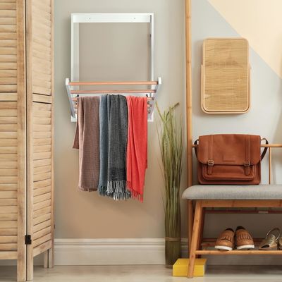 Multifunktioneel opvouwbaar houten kledingdroger Racks Wall Mounted Kleding Drying Rack