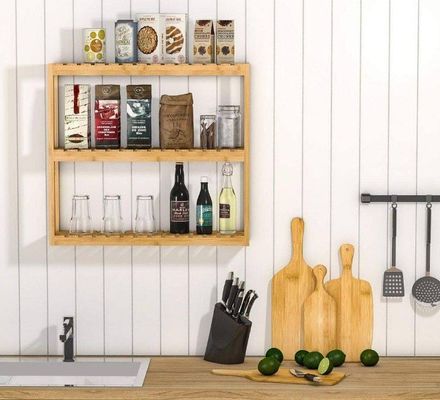 Natuurlijke kleur 3 Tier Houten opslagplank voor het organiseren van uw badkamer essentieel