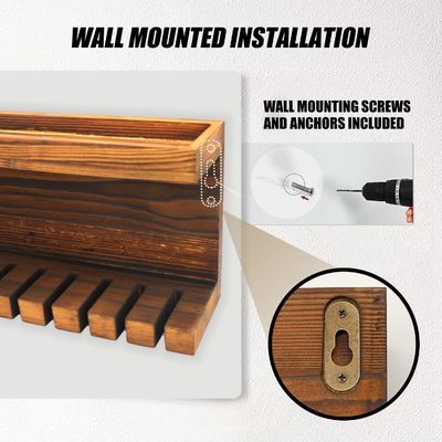 Behoorlijke houten gordelopslagorganisator met dubbelplank uit walnoot- en beukenmateriaal