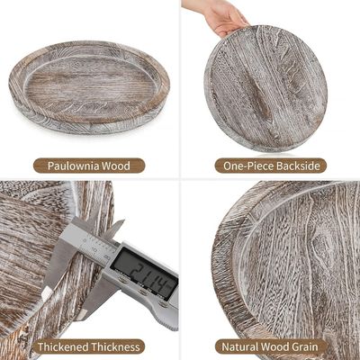 Rustieke Ash Tealight Post Tray Kleine boerderij tafel Centrum met aangepast logo