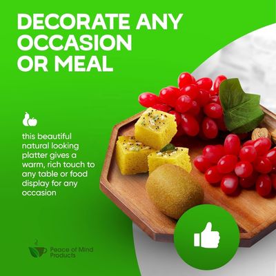 Platten en borden voor het bedienen van acaciahout met gemakkelijk draagbaar gegroeveerd handvat