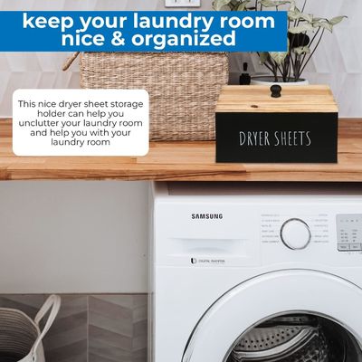 Gift Craft Zwarte houten doos Container Rechthoek Moderne ruimtebesparende vellen Dispenser