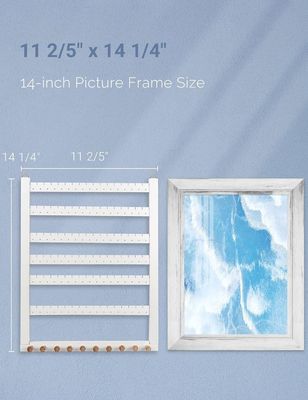 Gemakkelijk te monteren Solid Beech Hout Ohrring Hangende Halsketting Houder Hanger Muur Mount Juwelen Organisator