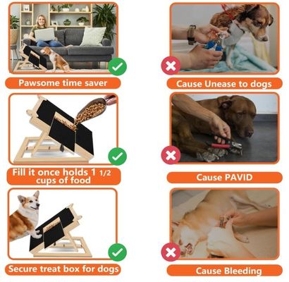 Houten nagelskrabbelbord voor honden botstijl nagelfilingbord voor honden OEM-behandeling inbegrepen