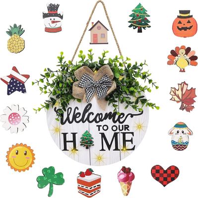 DIY Kerst Sublimatie Hangend Hout Handwerk Ronde cirkels Frame Muurschild Decor Blanks