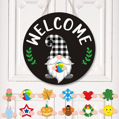 DIY Kerst Sublimatie Hangend Hout Handwerk Ronde cirkels Frame Muurschild Decor Blanks