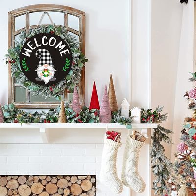 DIY Kerst Sublimatie Hangend Hout Handwerk Ronde cirkels Frame Muurschild Decor Blanks