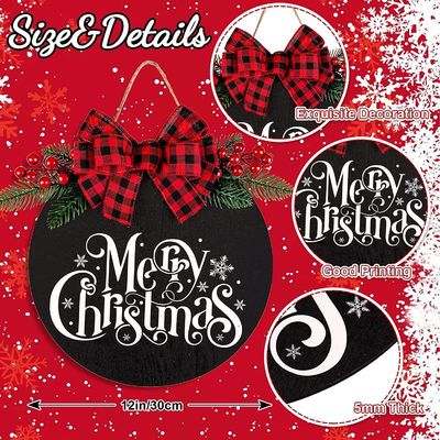 DIY Kerst Sublimatie Hangend Hout Handwerk Ronde cirkels Frame Muurschild Decor Blanks