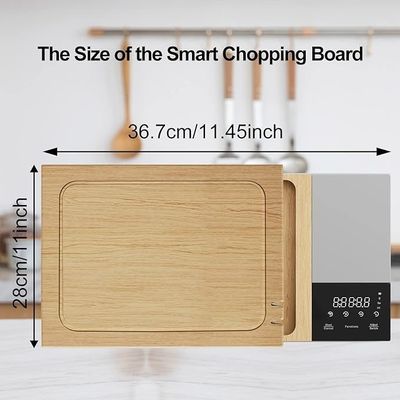 Multifunktioneel Bamboe Smart Hocking Cutting Board 8 In 1 Meal Prep System Vierkant