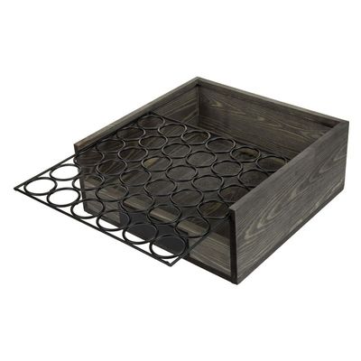 OEM ODM Geaccepteerd Hout/boog Houten eihouder met metalen opslagdoos Houten kratten