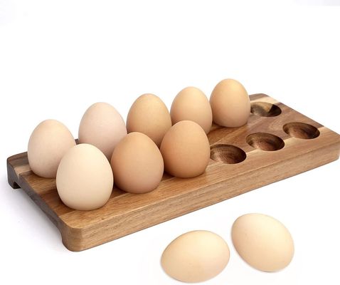 Eikestof van massief hout Houten bak voor eieren Op maat gemaakte ontwerpen en op maat gemaakte merken