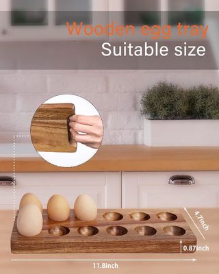 Eikestof van massief hout Houten bak voor eieren Op maat gemaakte ontwerpen en op maat gemaakte merken