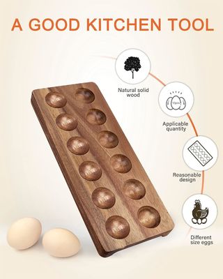 Eikestof van massief hout Houten bak voor eieren Op maat gemaakte ontwerpen en op maat gemaakte merken