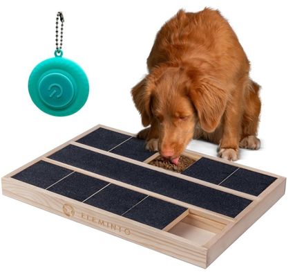 OEM houten hond nagel schrapen doos met Food Divider Customized Logo Pine Hout Doos