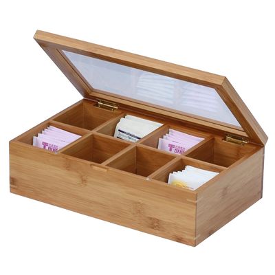 Organiseer je theecollectie met deze bruikbare bamboe-geverfde Japanse thee doos