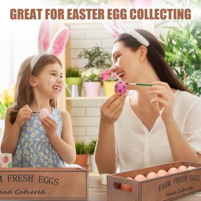 Rustieke houten eierkist voor 12 verse eieren Stapelbare op maat gemaakte ontwerpen opslagdoos