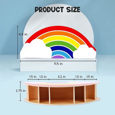 Zilkscherm gedrukte bamboe houten caddy voor telefoon en levering organisatie in massief hout