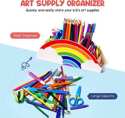 Zilkscherm gedrukte bamboe houten caddy voor telefoon en levering organisatie in massief hout