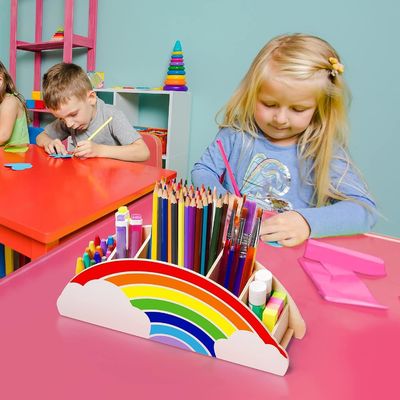 Zilkscherm gedrukte bamboe houten caddy voor telefoon en levering organisatie in massief hout