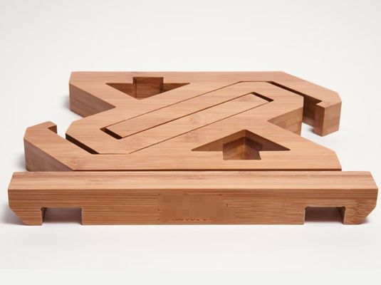 Verstelbare bamboe laptoptrack voor notebooks en laptops in een handig ontwerp