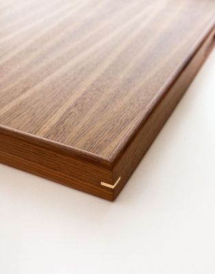 Rectangular Walnut Houten Serving Tray met handgrepen Als uw verzoek Walnut Coffee Table