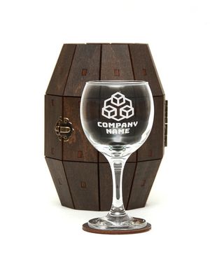 Gepersonaliseerd logo Acceptabele houten vat met gepersonaliseerde gravure Corporate gifts