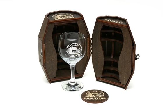 Gepersonaliseerd logo Acceptabele houten vat met gepersonaliseerde gravure Corporate gifts