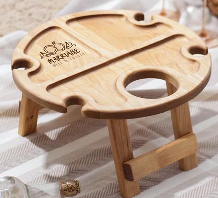 Opvouwbare serveerbak Draagbare wijntafel met ruimtebesparende functie en aangepast logo