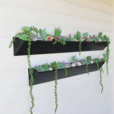 Lange vierkante houten wandplanter voor modern vetig vertoon in binnentuin