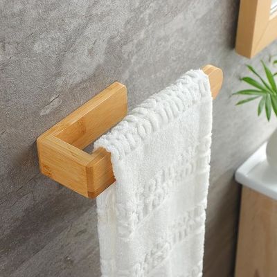 8 inch wand gemonteerd decoratieve houten handdoek rail voor badkamer bad maat logo