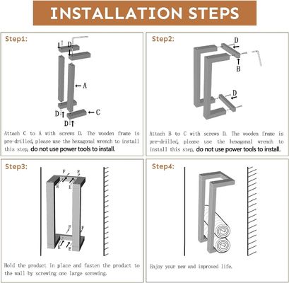 Decoratieve doornen wand gemonteerde houten handdoekenrek voor badkamer gewalste handdoeken organisator
