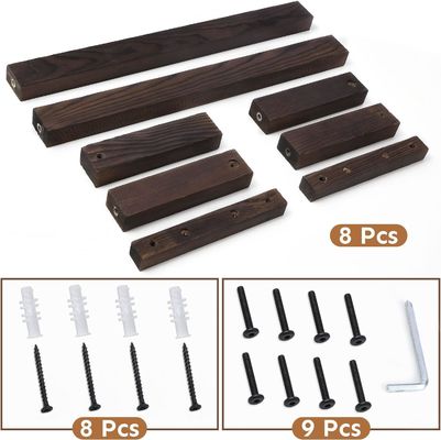 Decoratieve doornen wand gemonteerde houten handdoekenrek voor badkamer gewalste handdoeken organisator