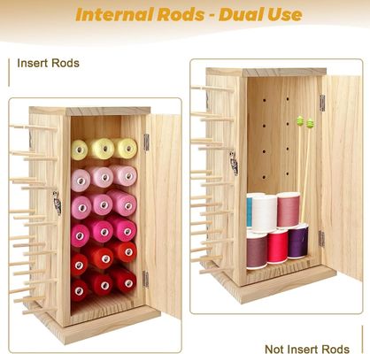 360 graden draaiende houten draadhouder Ideale opslag voor zelfstandig spoelen draad vlechten